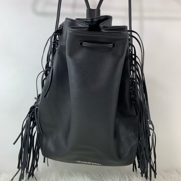 Victoria's Secret Handbags - Victoria secret fringe fashion black backpack